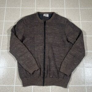 Vintage Jos A Bank Full Zip Sweater Cardigan Size Large Preppy